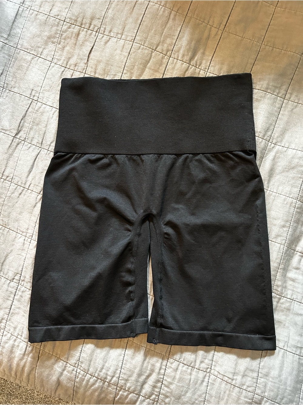 BLANQI Black Everyday Ribbed Waistband Shorts